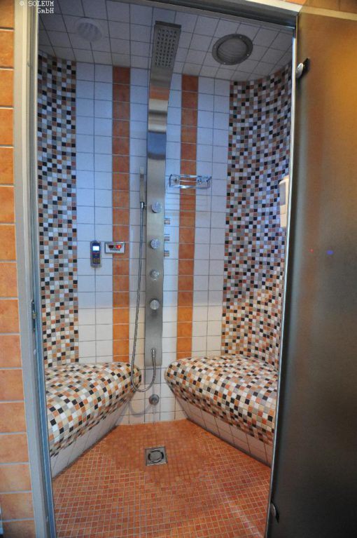 Dampfkabine mit Ecksitze - Dampfbadhersteller