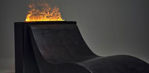 Lettino riscaldato a infrarossi con fuoco 3D