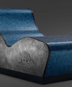 SPA Chaise longue bien-être avec mosaïque de verre SICIS LAGOON