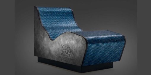 SPA Chaise longue bien-être avec mosaïque de verre SICIS LAGOON