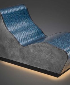 Infrared wellness loungers with SICIS glass mosaic LAGOON