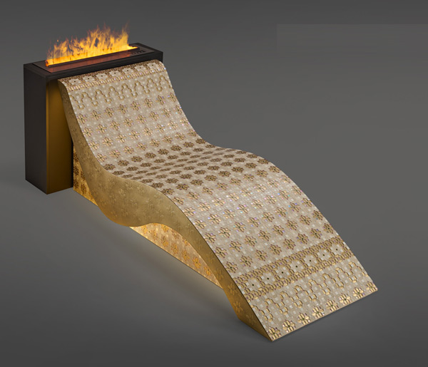 Heated Lounger LOVT in concrete look Kopie Kopie