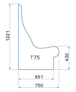 Panca per bagno turco-T75