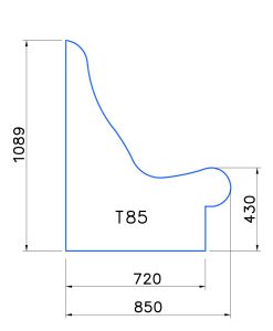 Lavice pro parní lázeň-T85